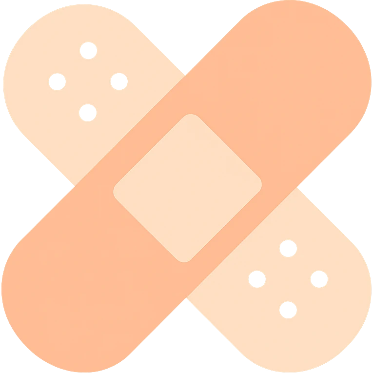 bandage, minimal, flat design emoji
