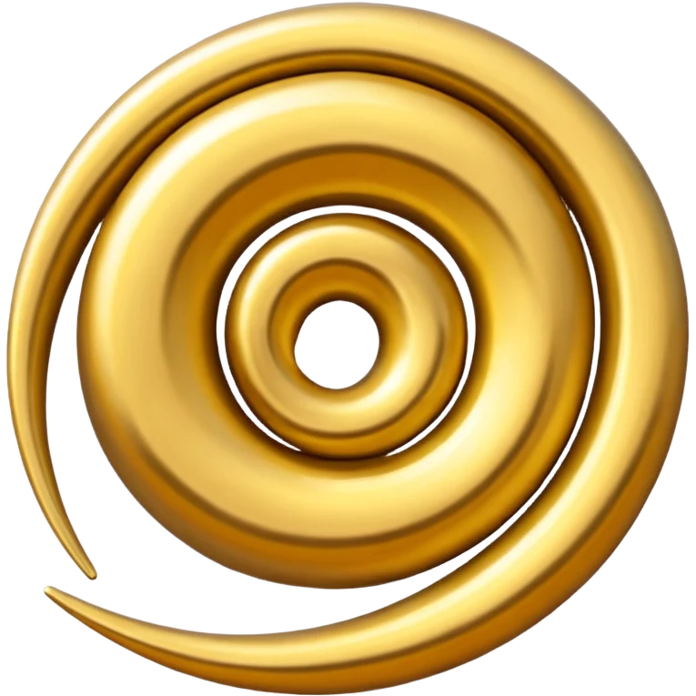 Golden upward spiral emoji