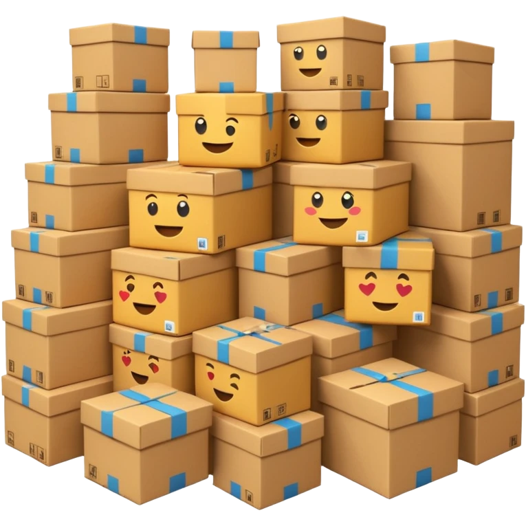 Generate a realistic emoji-style of a overfilled storage room where the ...