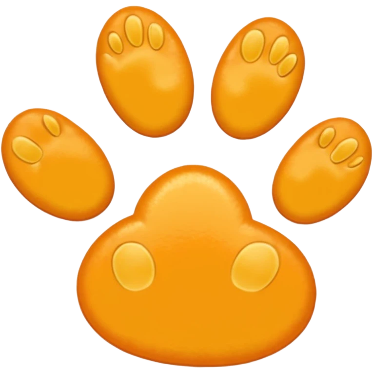 a very light pale yellow-orange pawprint emoji