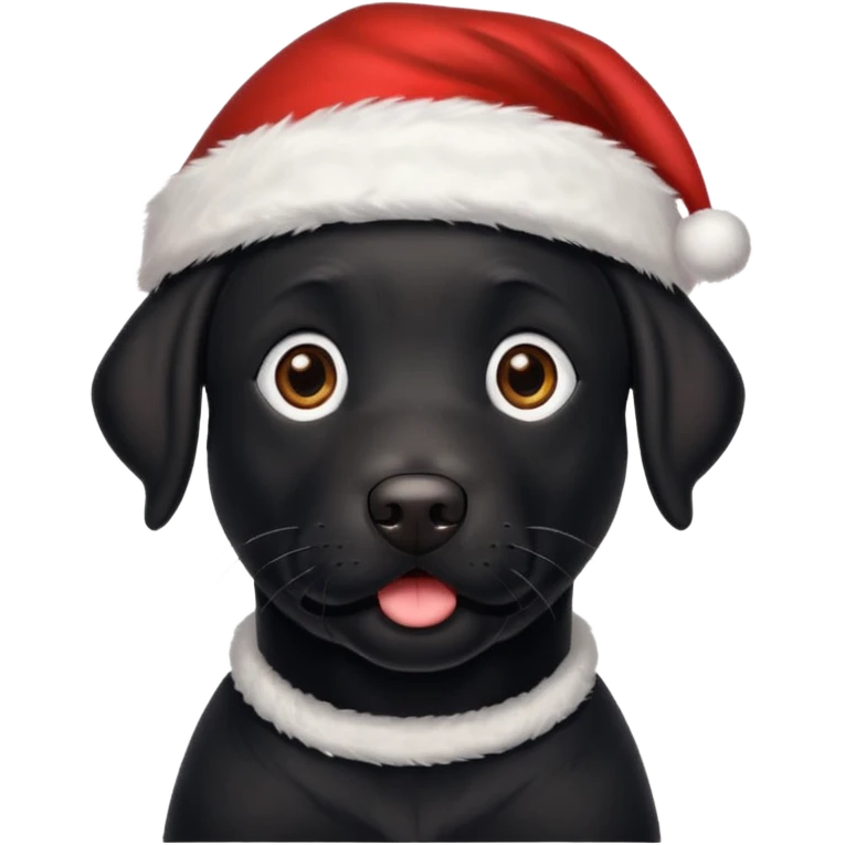 Black Labrador retriever and Christmas  emoji