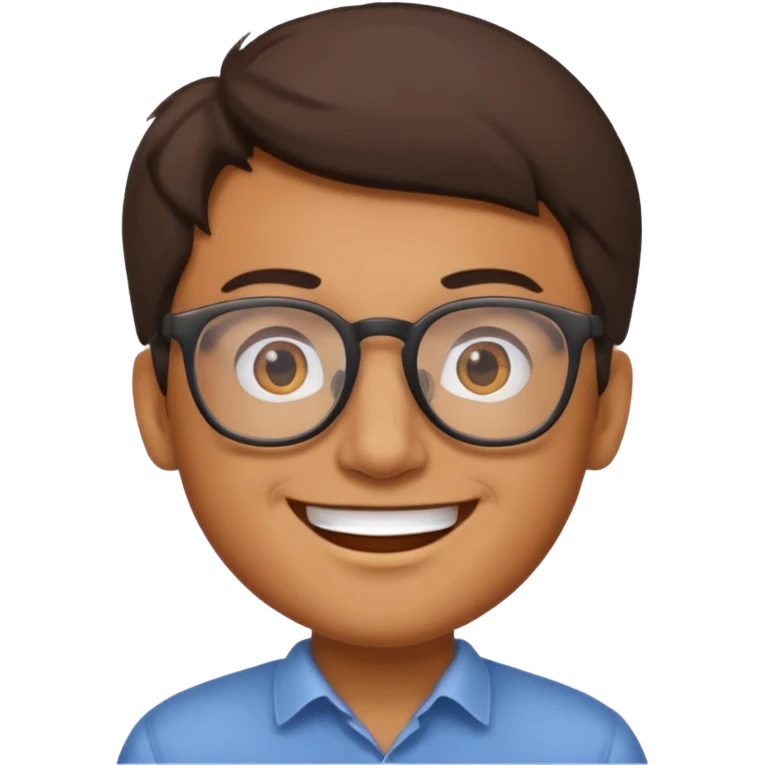 man wear glasses smile emoji