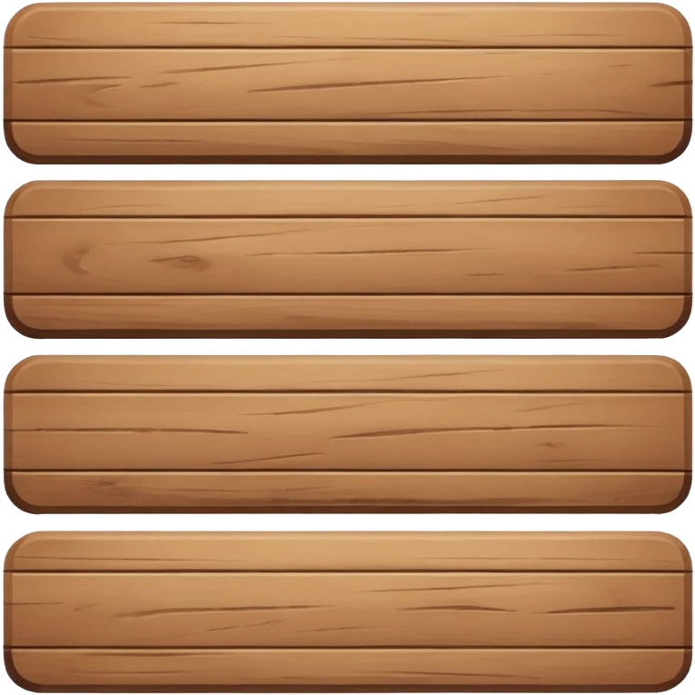 one cartoon like wood plank emoji