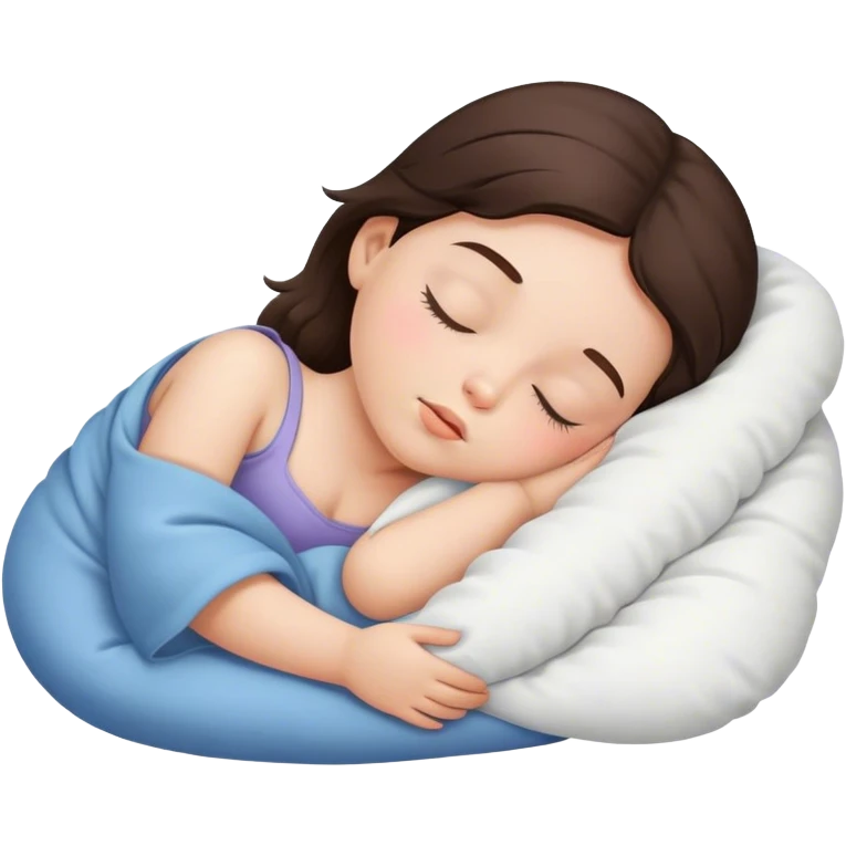 brunette toddler sleeping emoji