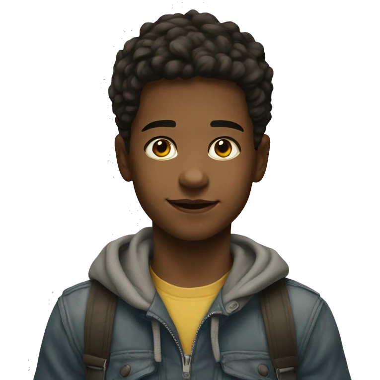 portrait of a young boy pretty  emoji