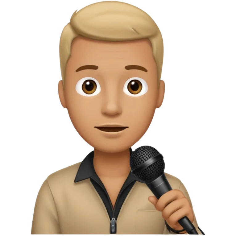 ramadan, man with microphone emoji