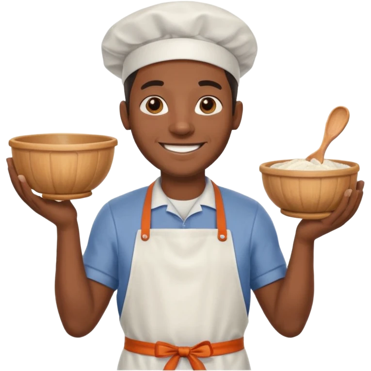 black man baker emoji