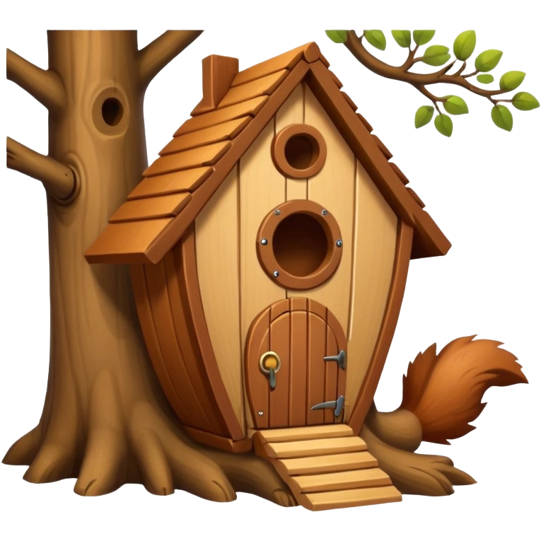 squirrel house on the tree emoji