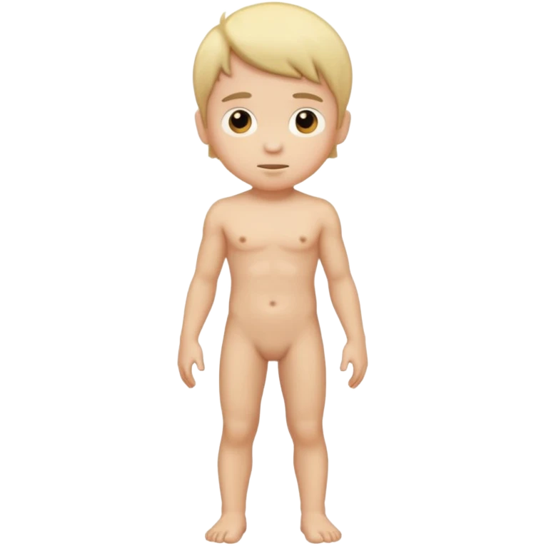 Make a naked boy standing emoji