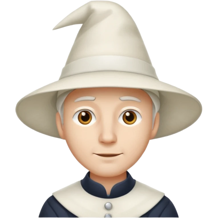 man with white point hat emoji