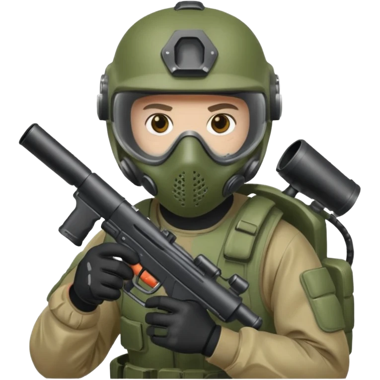 paintball player emoji
