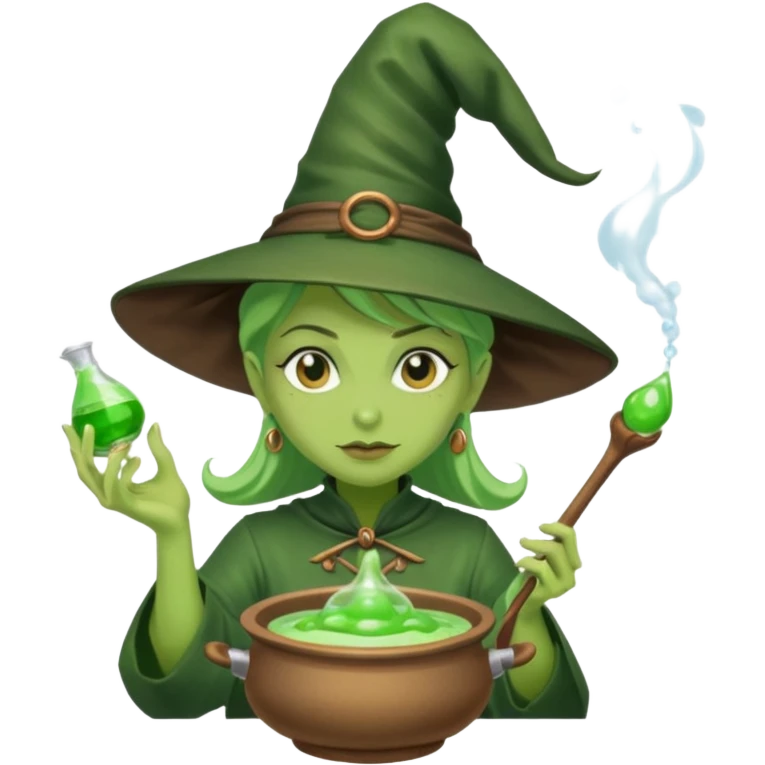 green witch cooking potion emoji