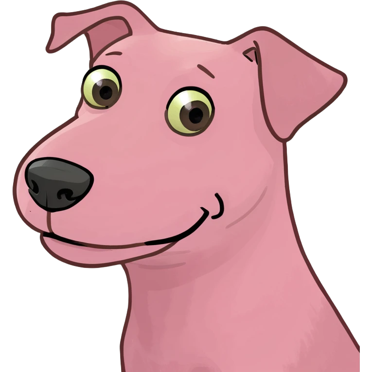 Pink dog  emoji