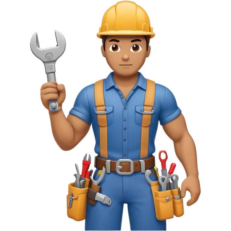 HVAC technician as an action figure logo emoji