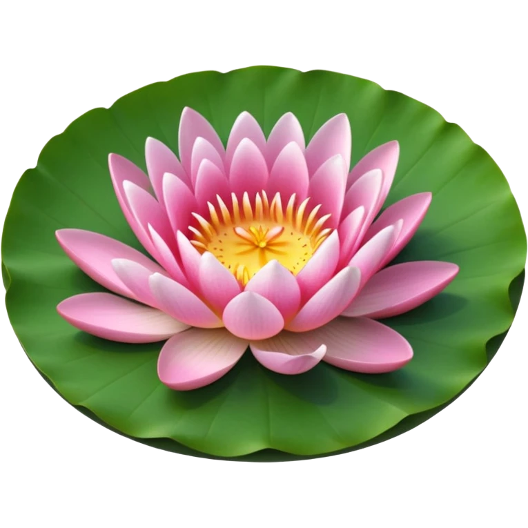 pink water lily circle leaf emoji