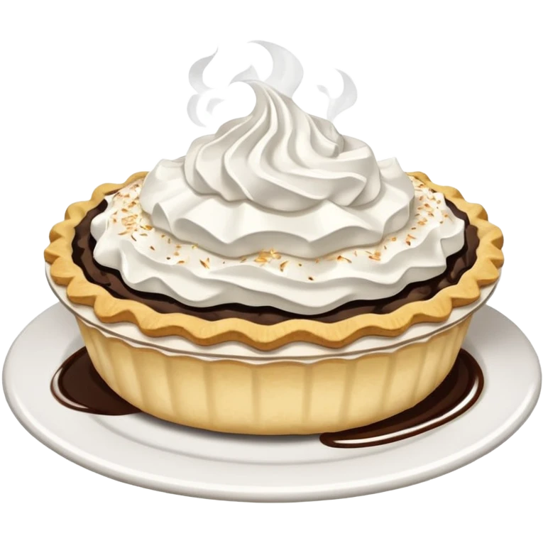 Coconut cream pie with coffee on the side emoji