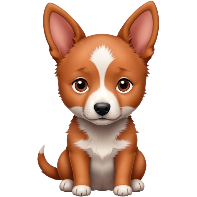 Red heeler puppy with head tilted curiously emoji