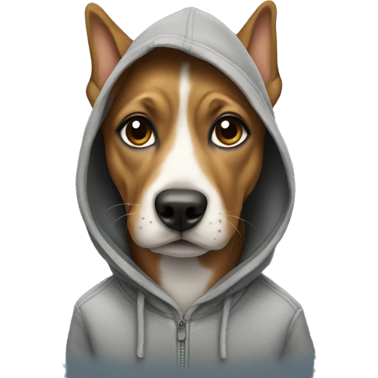 Dog wearing a hoodie emoji