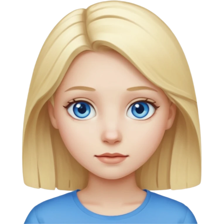 A ugly girl with a blonde hair emoji