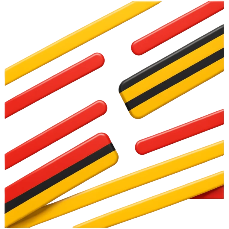 Black, yellow and red stripes emoji