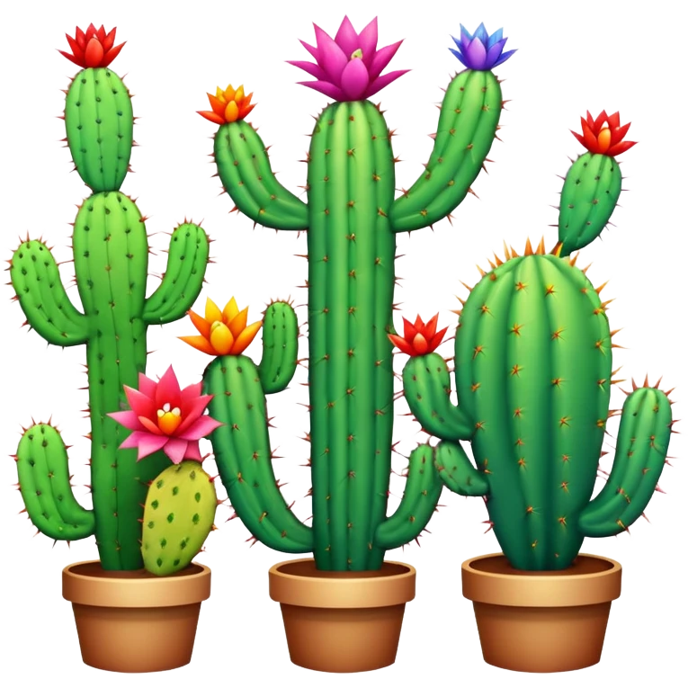 Rainbow cactus emoji
