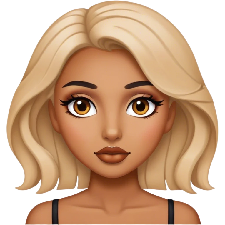 Girl with make up emoji