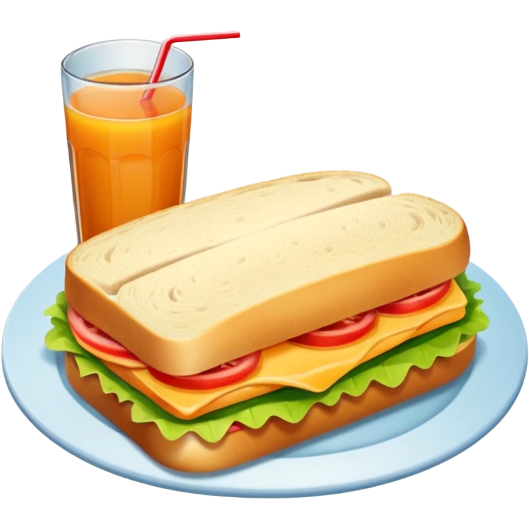 picnic with sandwiche and juice emoji