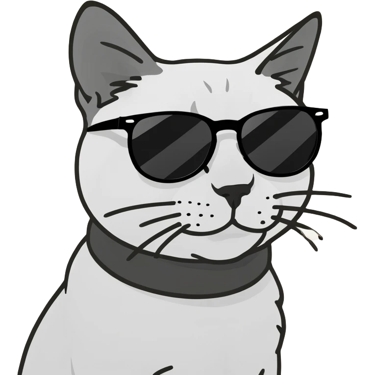 Cat with sunglasses emoji