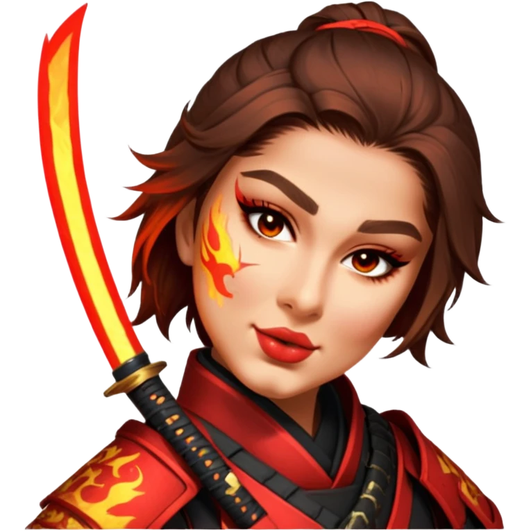 Fire-Wielding Samurai emoji