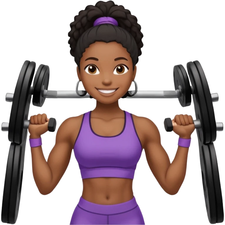 Black gym girl emoji