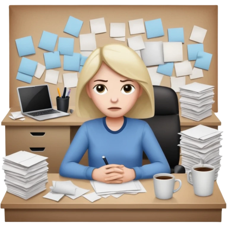 Cringe overworked worker emoji