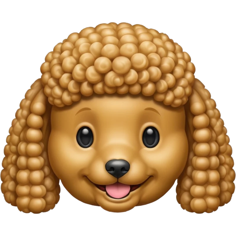 Smiling poodle emoji