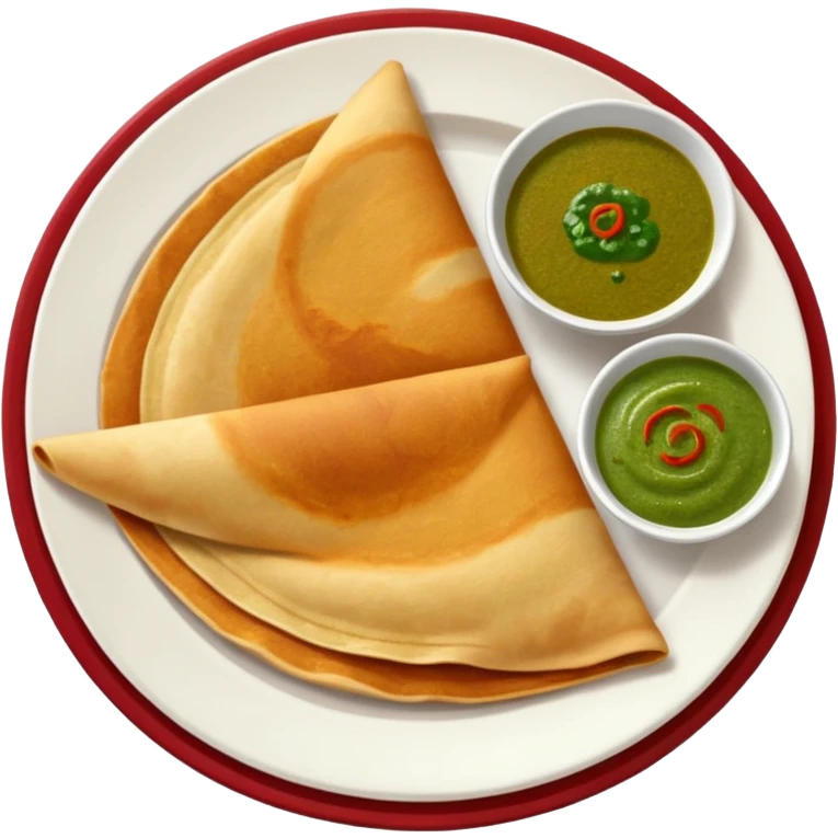 South Indian dosa with chutney emoji emoji