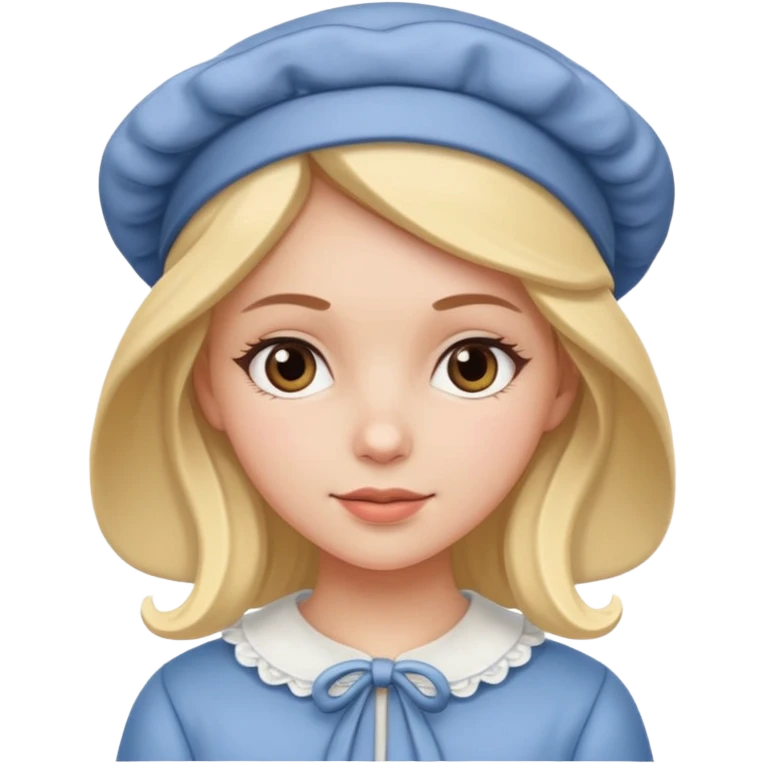 Wihte girl with bonnet on emoji