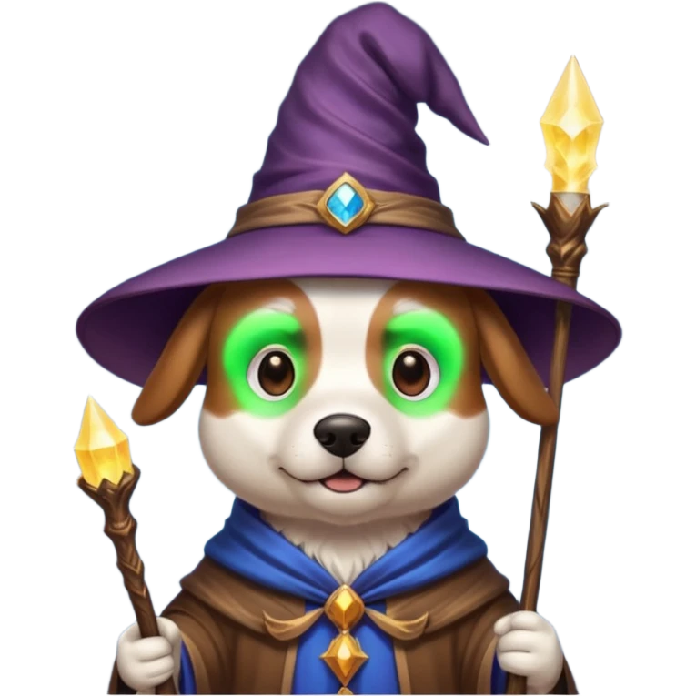 Dog wizard emoji