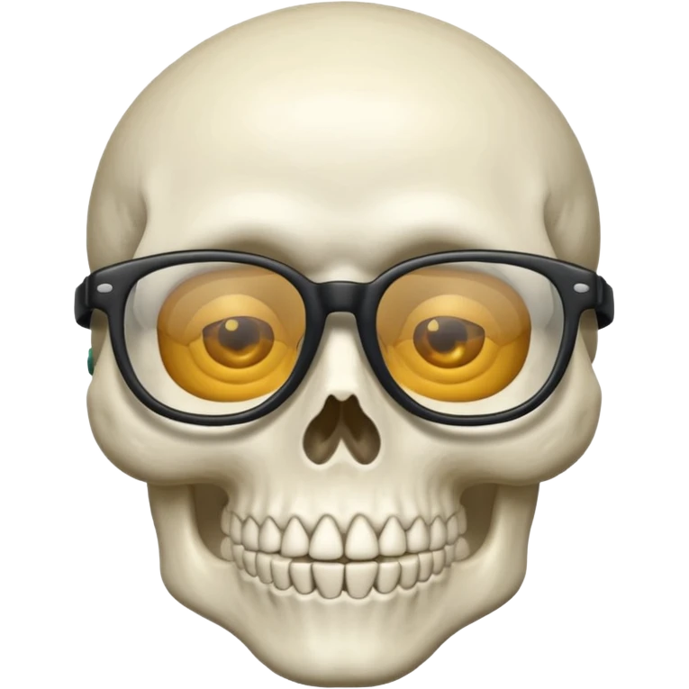 Skeleton with glasses emoji