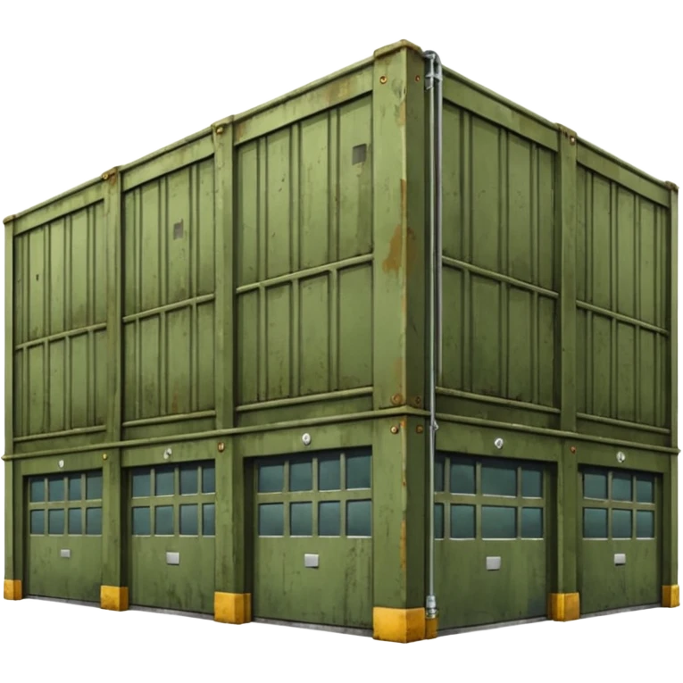 military green warehouse emoji