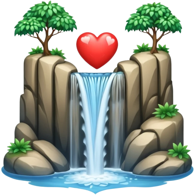 heart shaped watterfall emoji