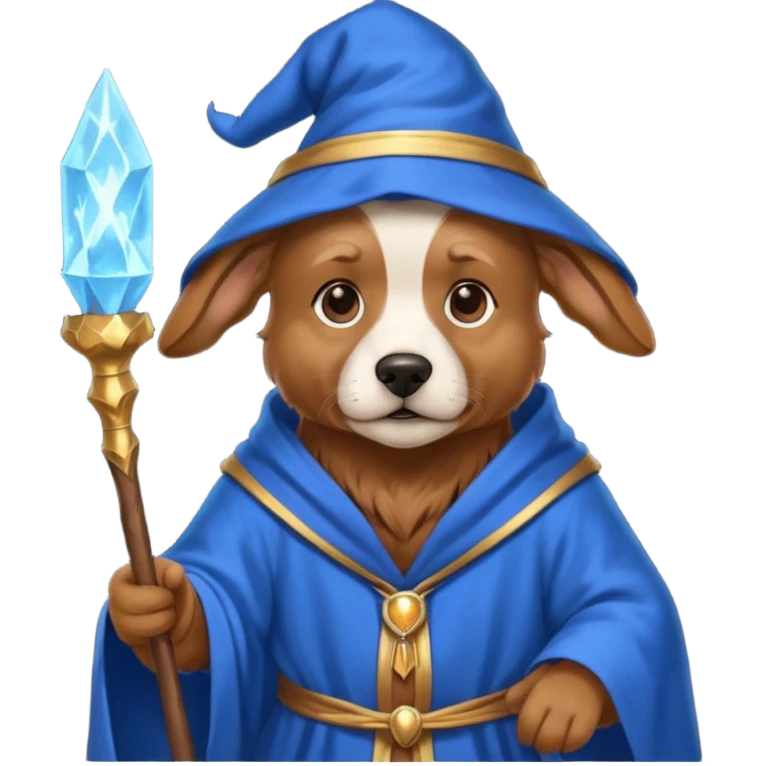 Dog wizard emoji