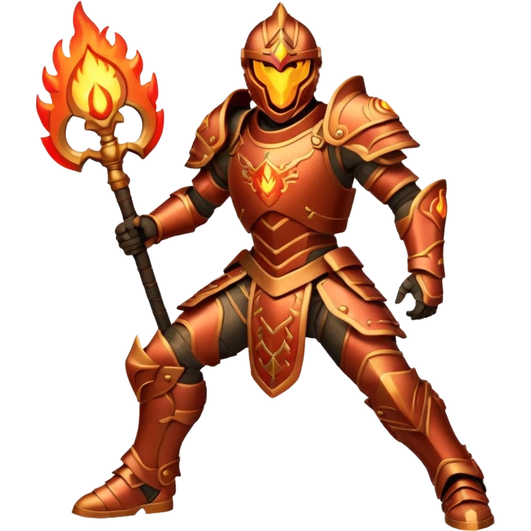 fire armored warrior emoji