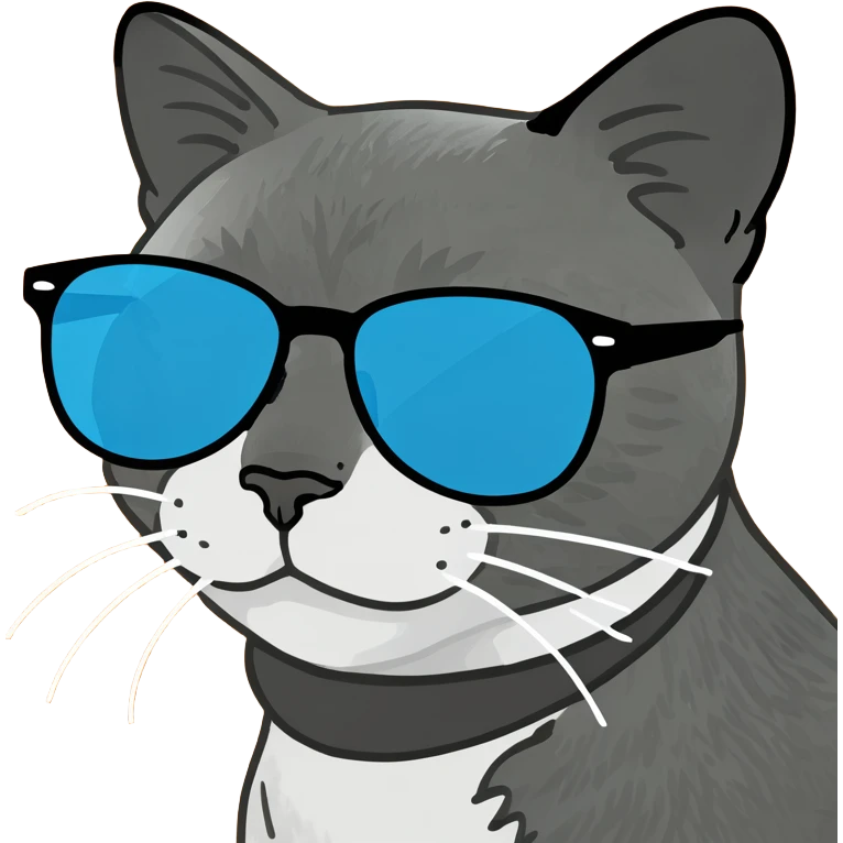 Cat with sunglasses emoji