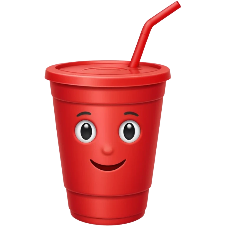 red cup with straw emoji