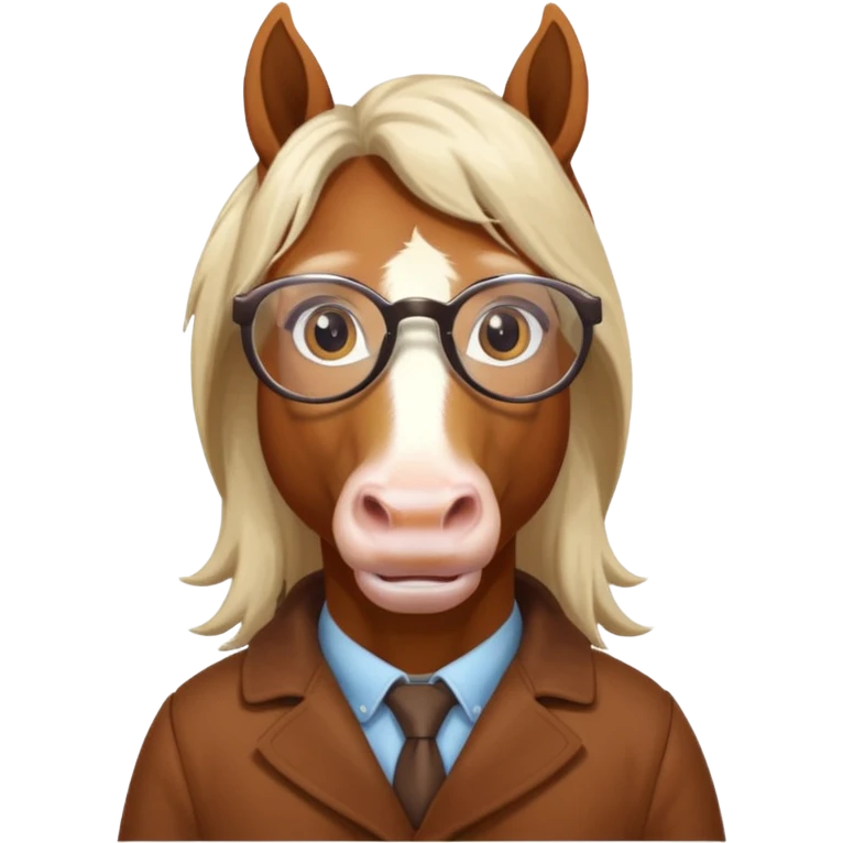 horse with eyeglasses emoji