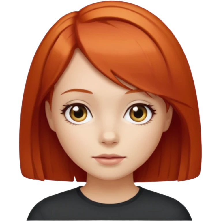 рыжая девушка с каре emoji