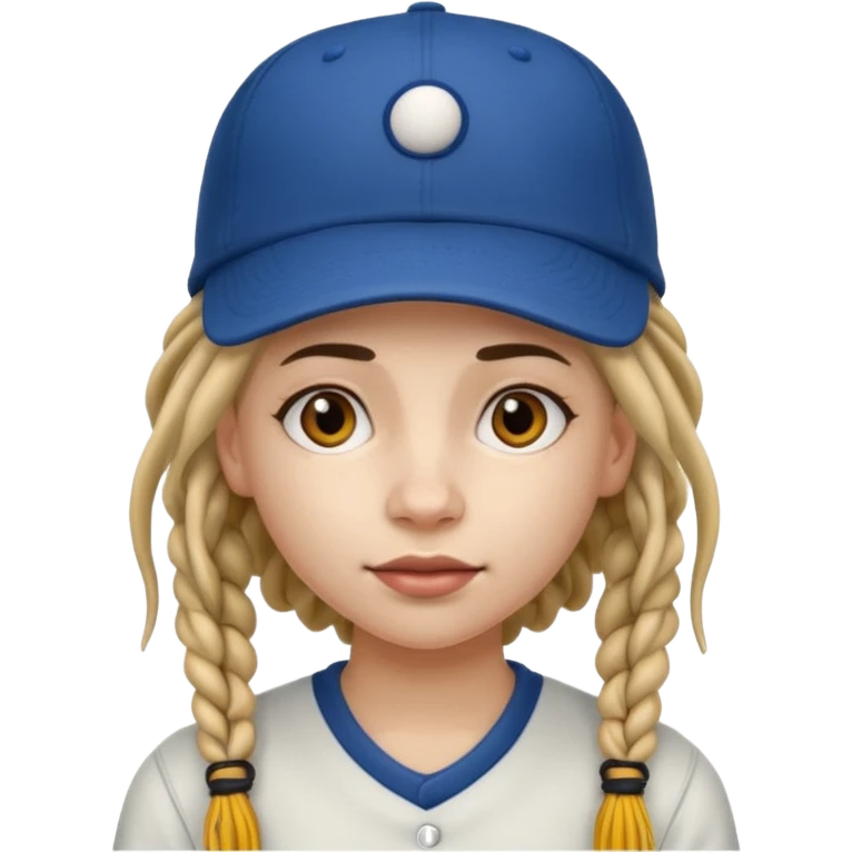 dreadlock baseball player girl emoji