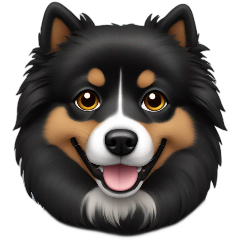 Black spitz emoji