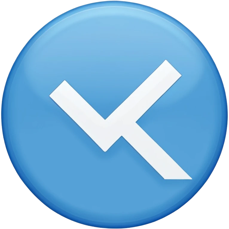 A blue circle with sharp edges outside the circle and a while tick inside emoji