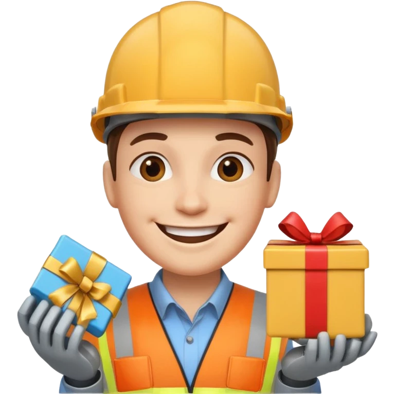 robo gift with an  worker emoji