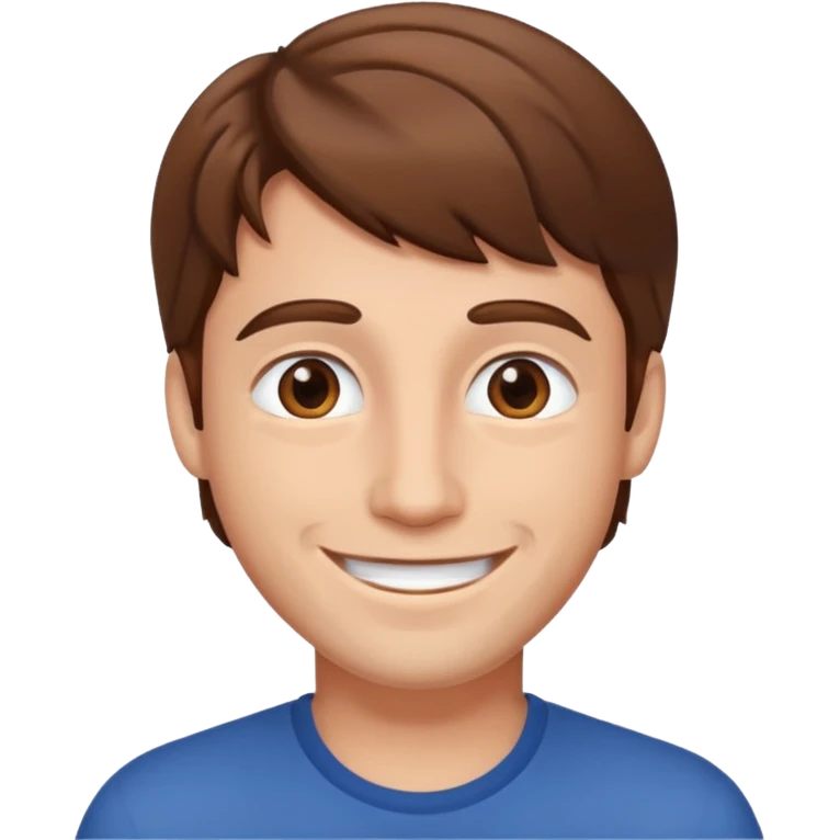 smiling man with brown hair emoji