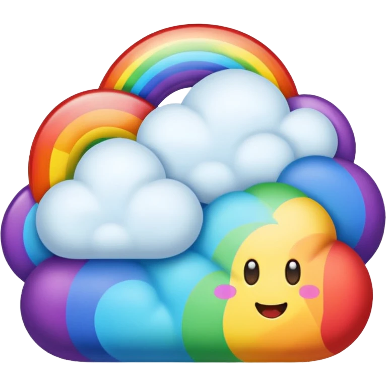 Rainbow cloud emoji